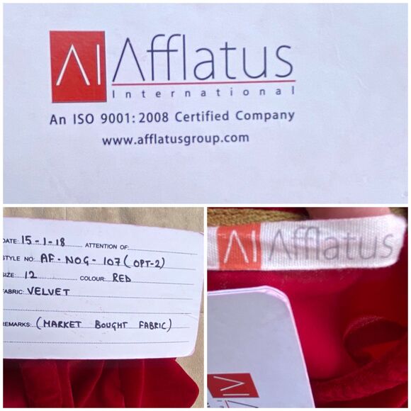 Girls Red Velvet Embroidered Dress Bell Sleeve Size 7/8 Easter Christmas Holiday - Picture 10 of 12